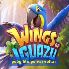 pubg lite pc vai voltar