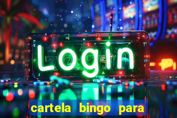 cartela bingo para cha de cozinha imprimir gratis