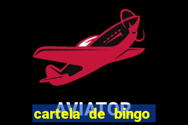 cartela de bingo pra imprimir