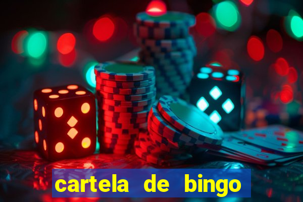 cartela de bingo pra imprimir