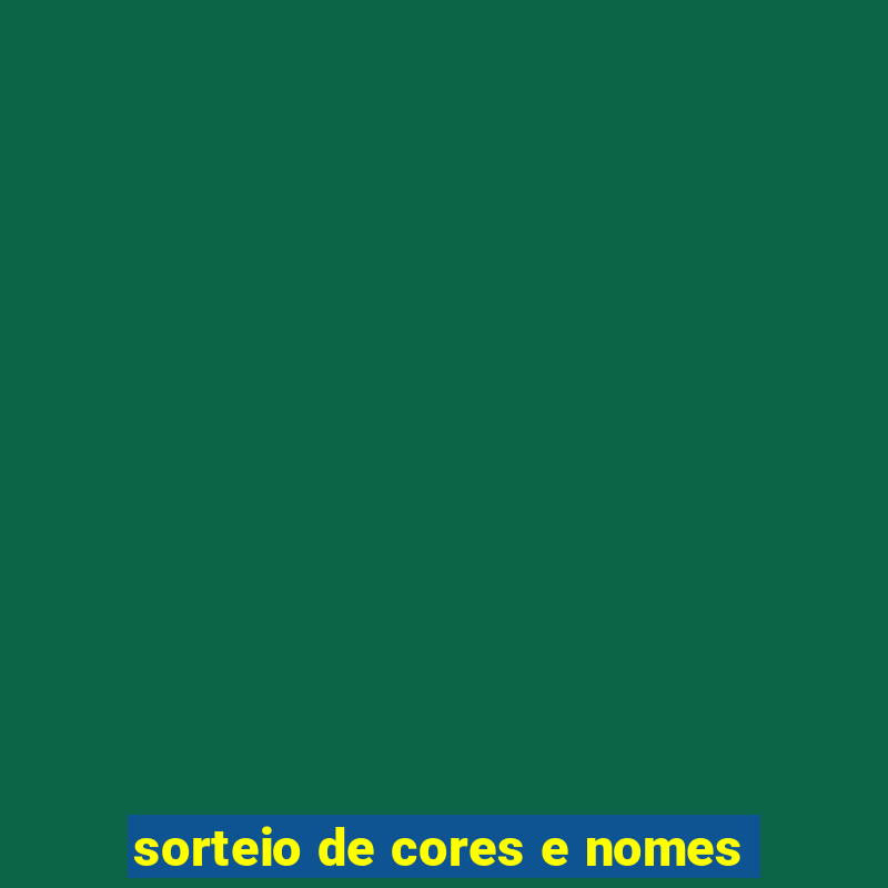 sorteio de cores e nomes