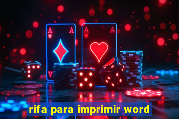 rifa para imprimir word