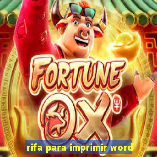 rifa para imprimir word