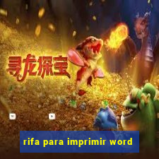 rifa para imprimir word