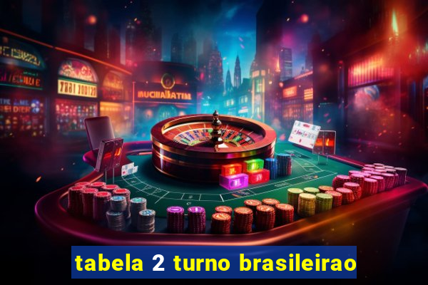 tabela 2 turno brasileirao