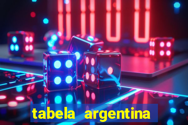 tabela argentina torneo betano