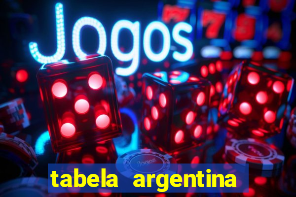 tabela argentina torneo betano