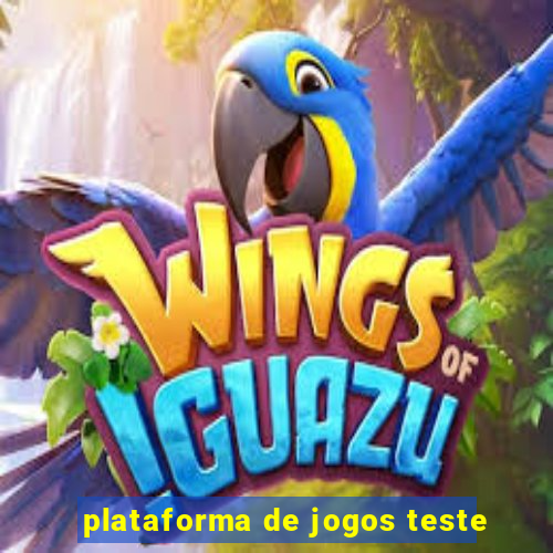 plataforma de jogos teste