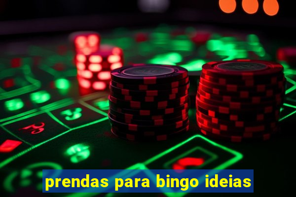 prendas para bingo ideias