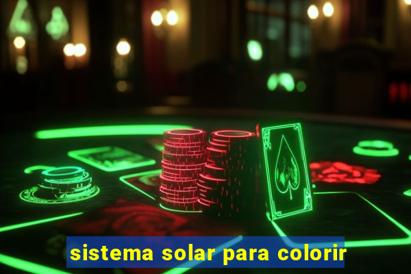 sistema solar para colorir