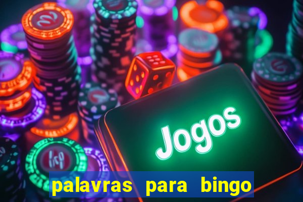 palavras para bingo cha de bebe