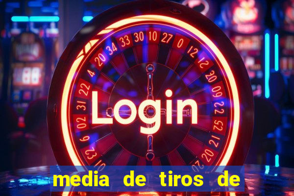 media de tiros de meta por jogo