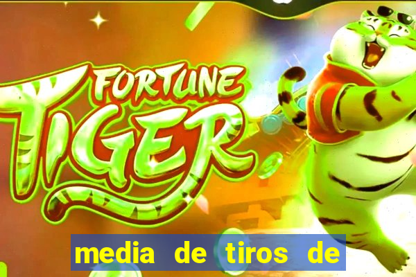 media de tiros de meta por jogo