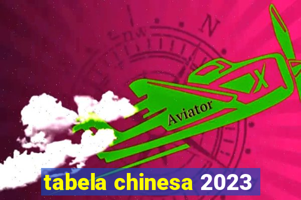 tabela chinesa 2023