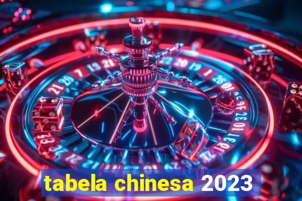 tabela chinesa 2023