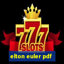 elton euler pdf