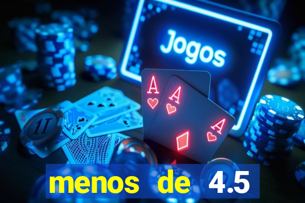 menos de 4.5 escanteios o que significa