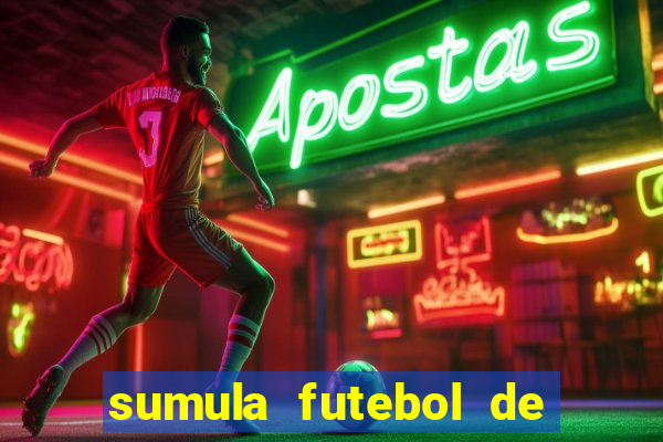 sumula futebol de campo word