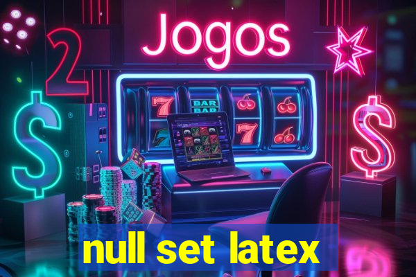 null set latex