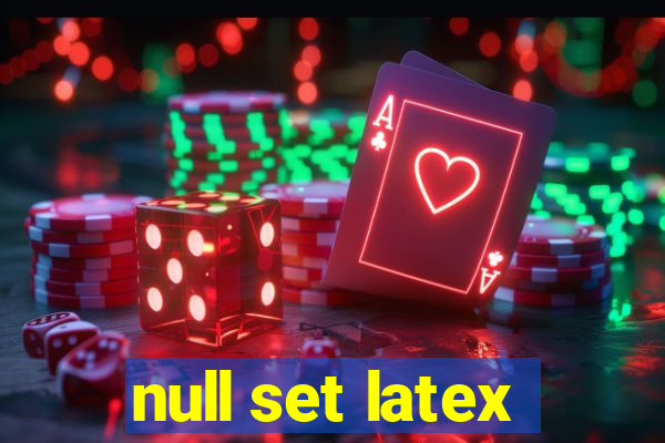 null set latex