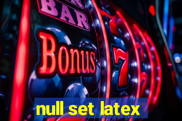 null set latex