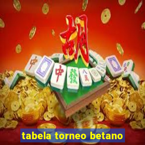 tabela torneo betano