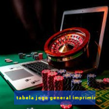 tabela jogo general imprimir