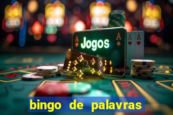 bingo de palavras 3 ano