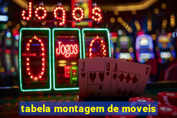 tabela montagem de moveis