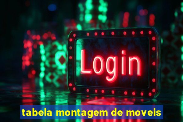 tabela montagem de moveis