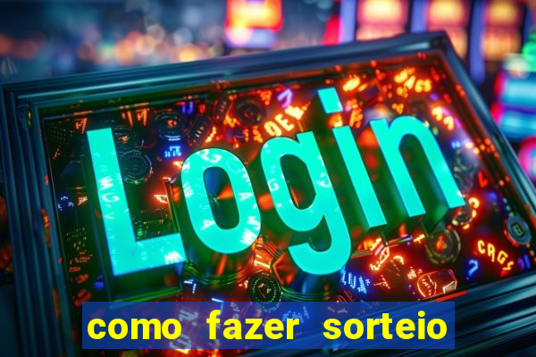 como fazer sorteio de cores online