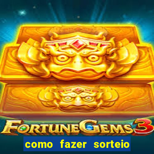 como fazer sorteio de cores online