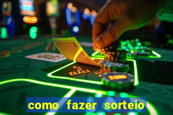 como fazer sorteio de cores online