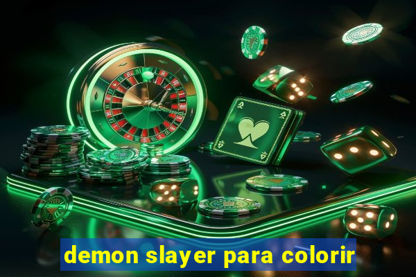 demon slayer para colorir