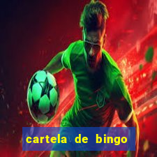 cartela de bingo cha de panela