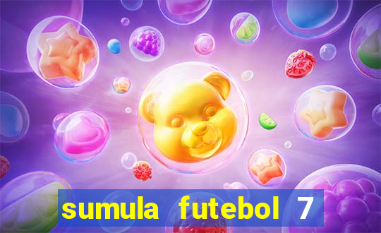 sumula futebol 7 society excel