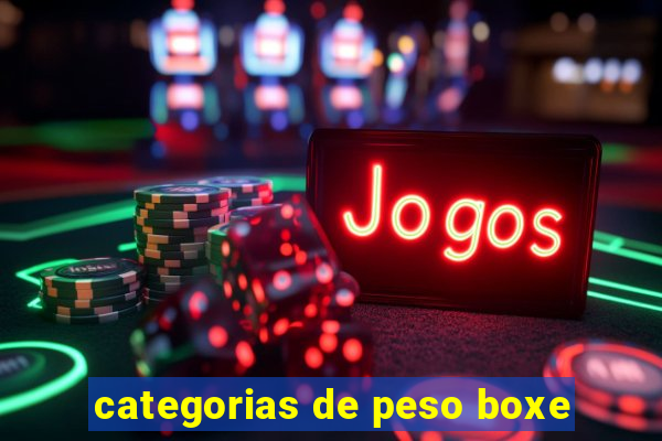 categorias de peso boxe