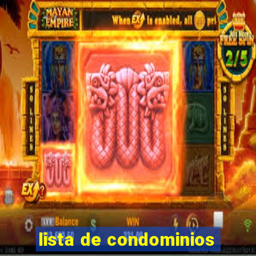 lista de condominios