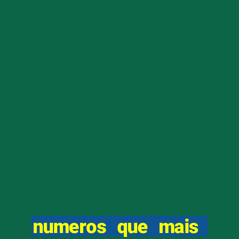 numeros que mais saem no minas cap