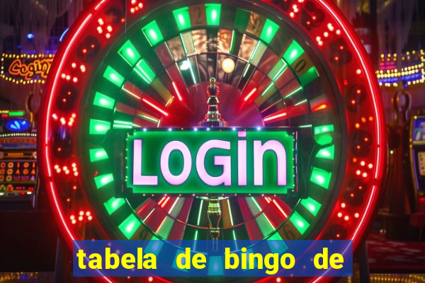 tabela de bingo de 1 a 100