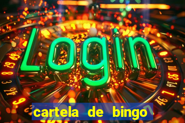 cartela de bingo cha de bebe