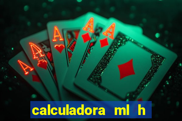 calculadora ml h para mcg kg min