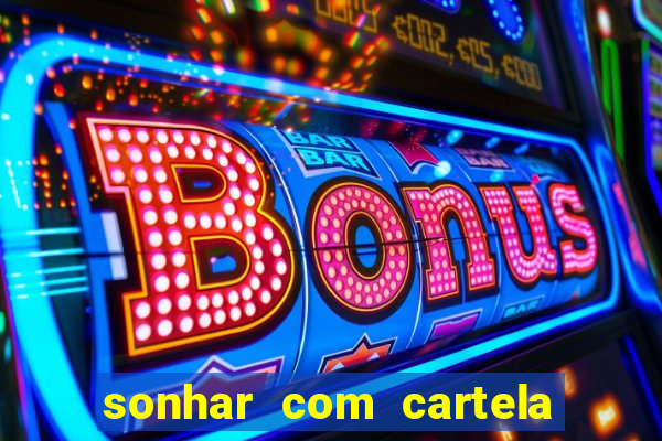 sonhar com cartela de bingo