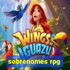 sobrenomes rpg