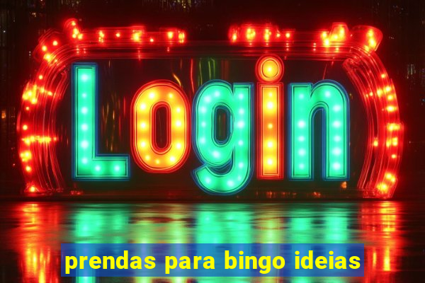 prendas para bingo ideias