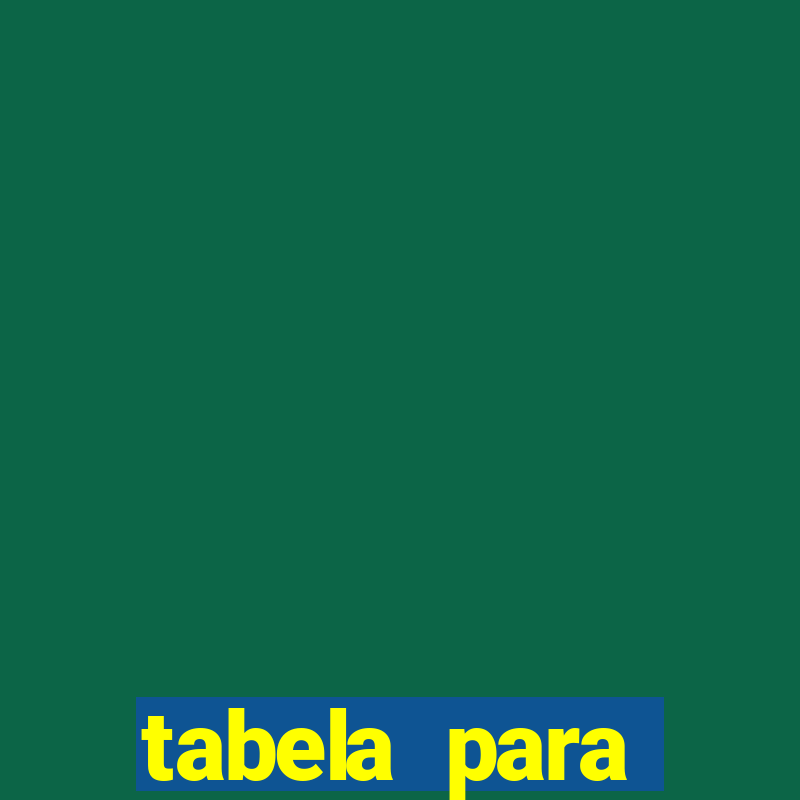 tabela para misturar cores